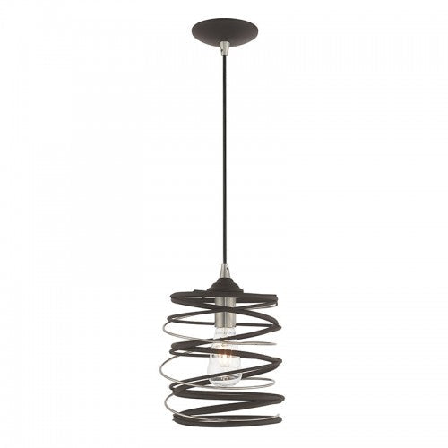 1 Light Bronze Single Pendant Livex