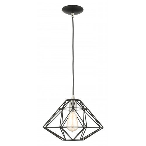 1 Light Black Pendant Livex