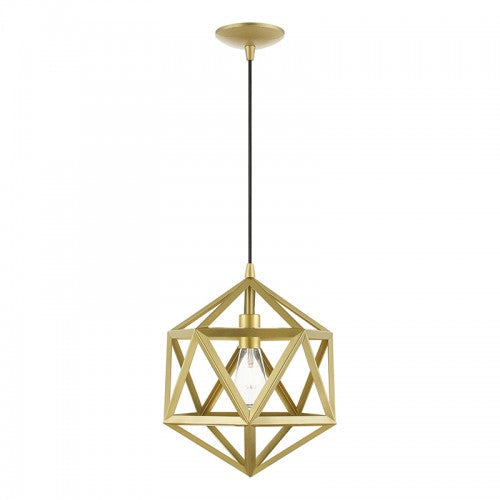 1 Light Soft Gold Pendant Livex