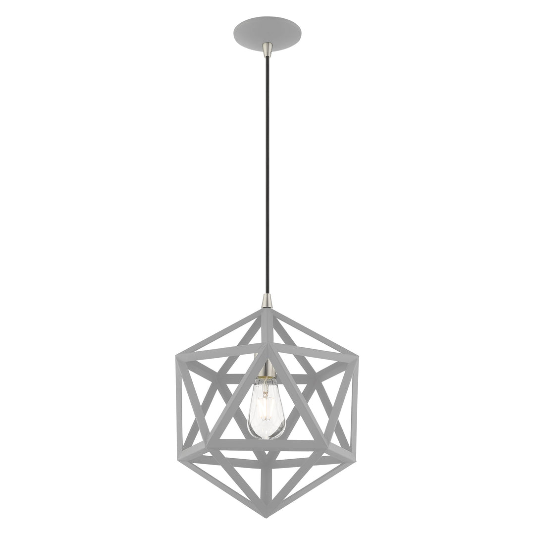 1 Light Nordic Gray Single Pendant Livex