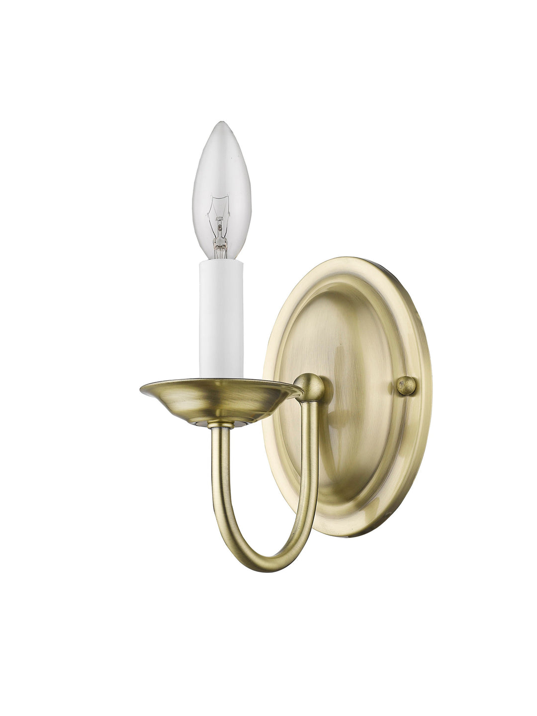 1 Light Antique Brass Wall Sconce Livex