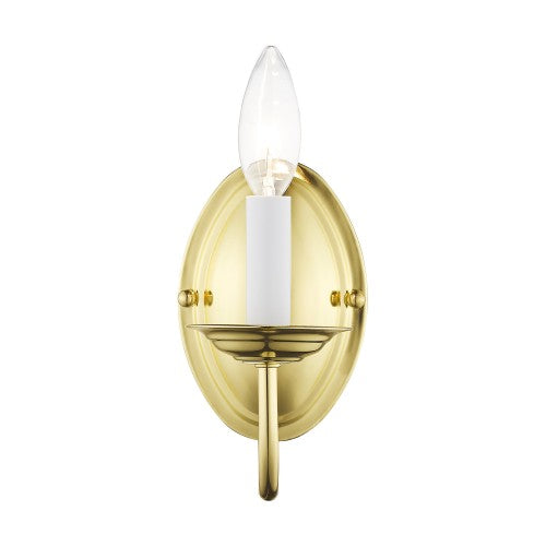 1 Light Polished Brass Wall Sconce Livex