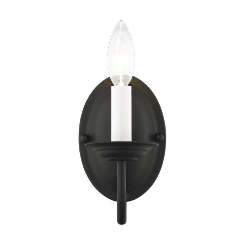 1 Light Black Wall Sconce Livex