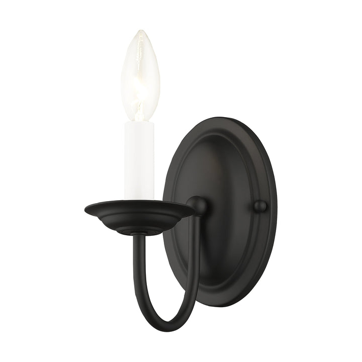 1 Light Black Wall Sconce Livex