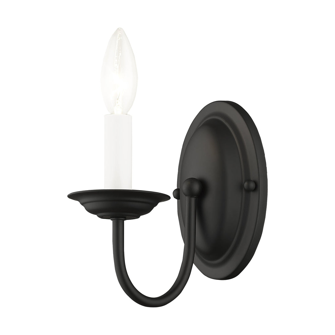 1 Light Black Wall Sconce Livex