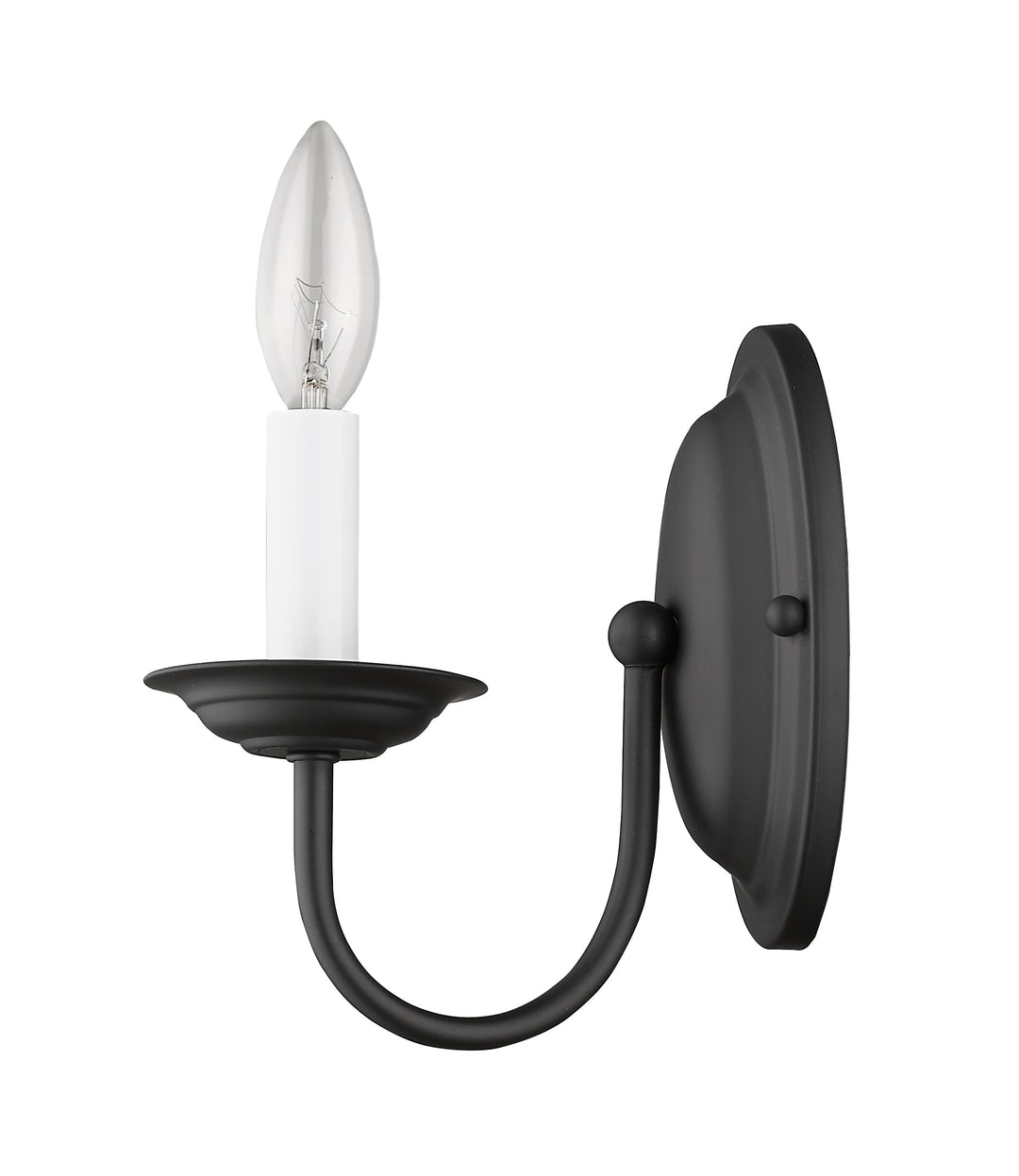 1 Light Black Wall Sconce Livex