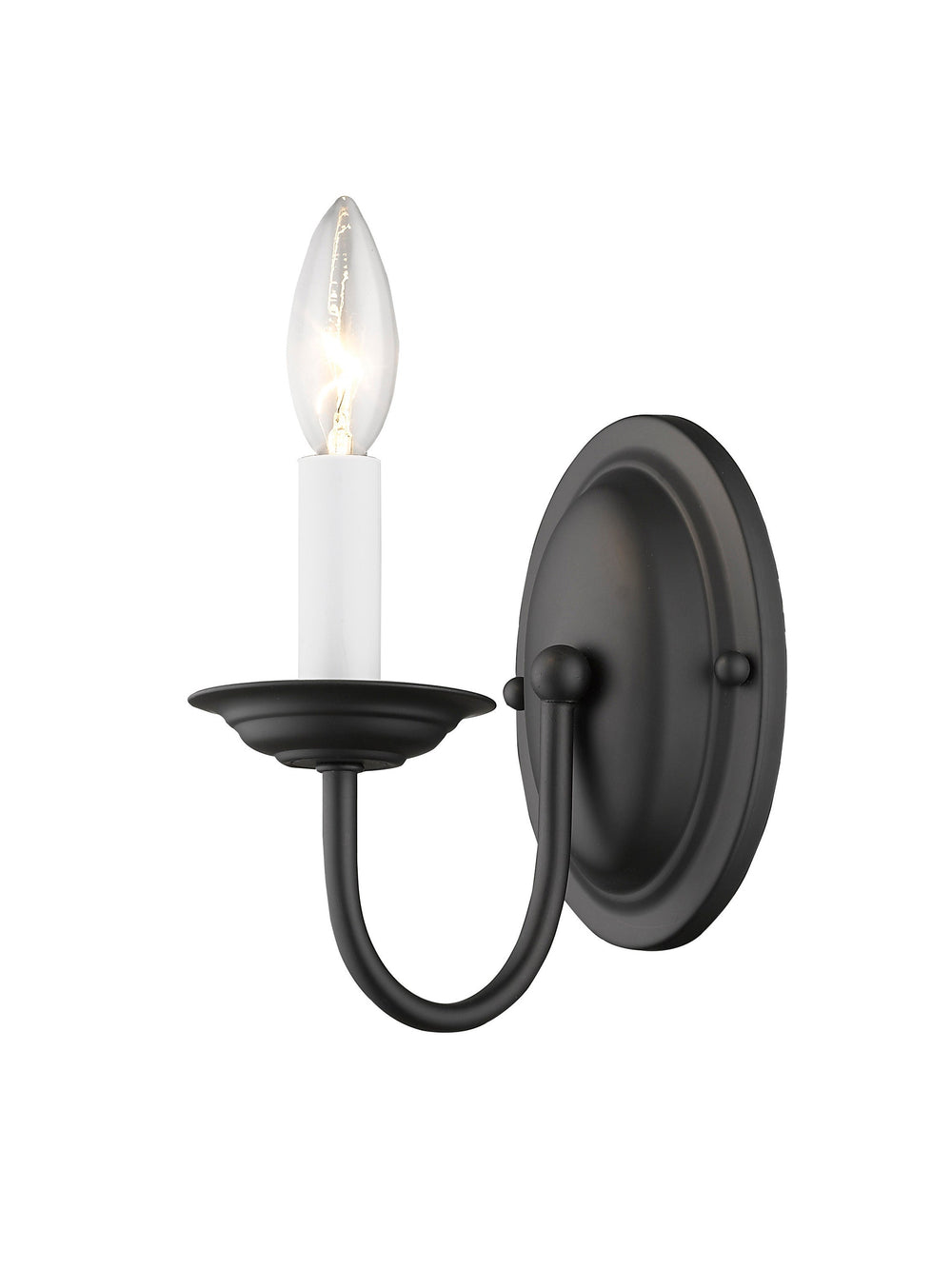 1 Light Black Wall Sconce Livex