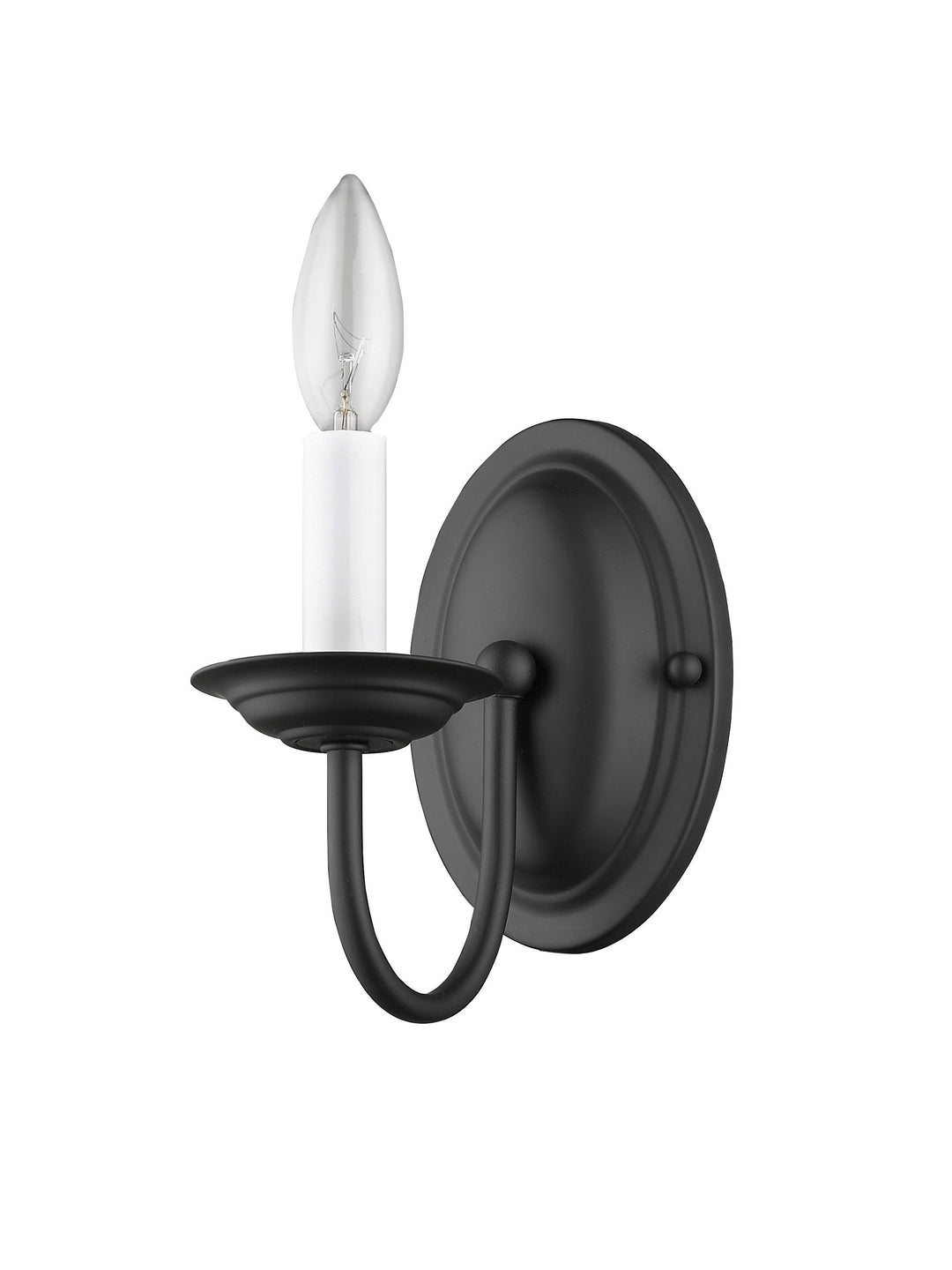 1 Light Black Wall Sconce Livex