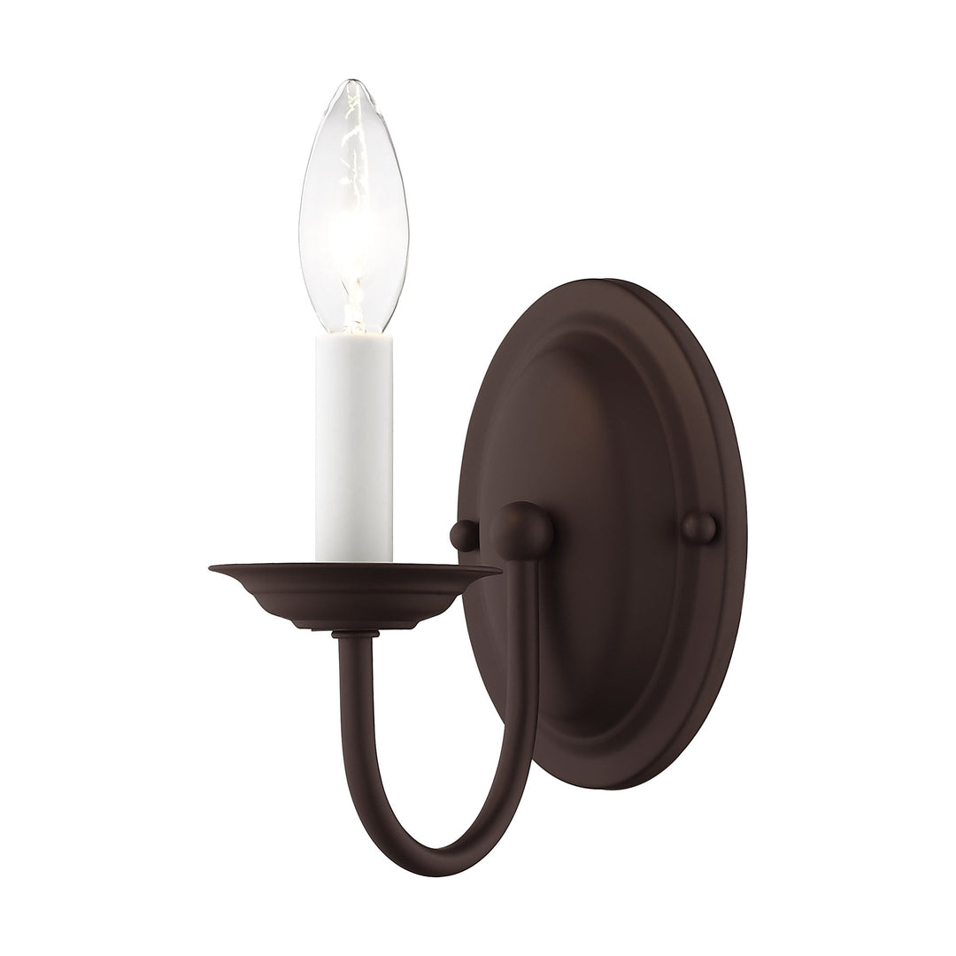 1 Light Bronze Wall Sconce Livex