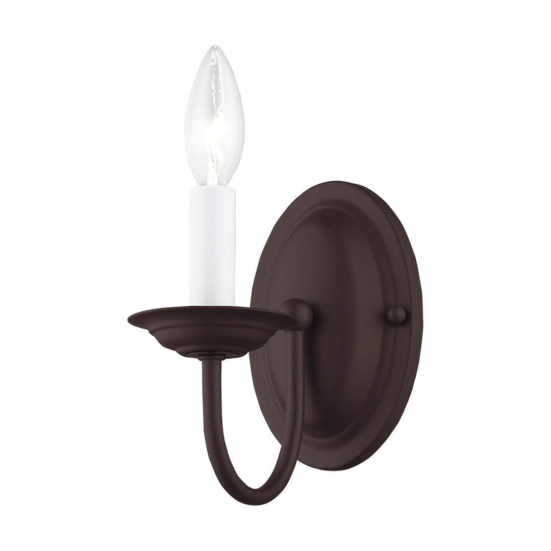 1 Light Bronze Wall Sconce Livex