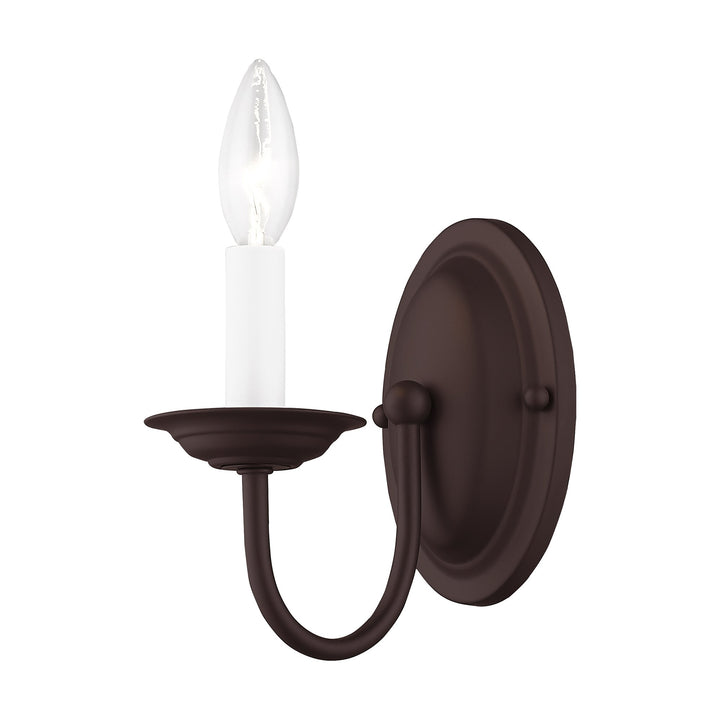 1 Light Bronze Wall Sconce Livex