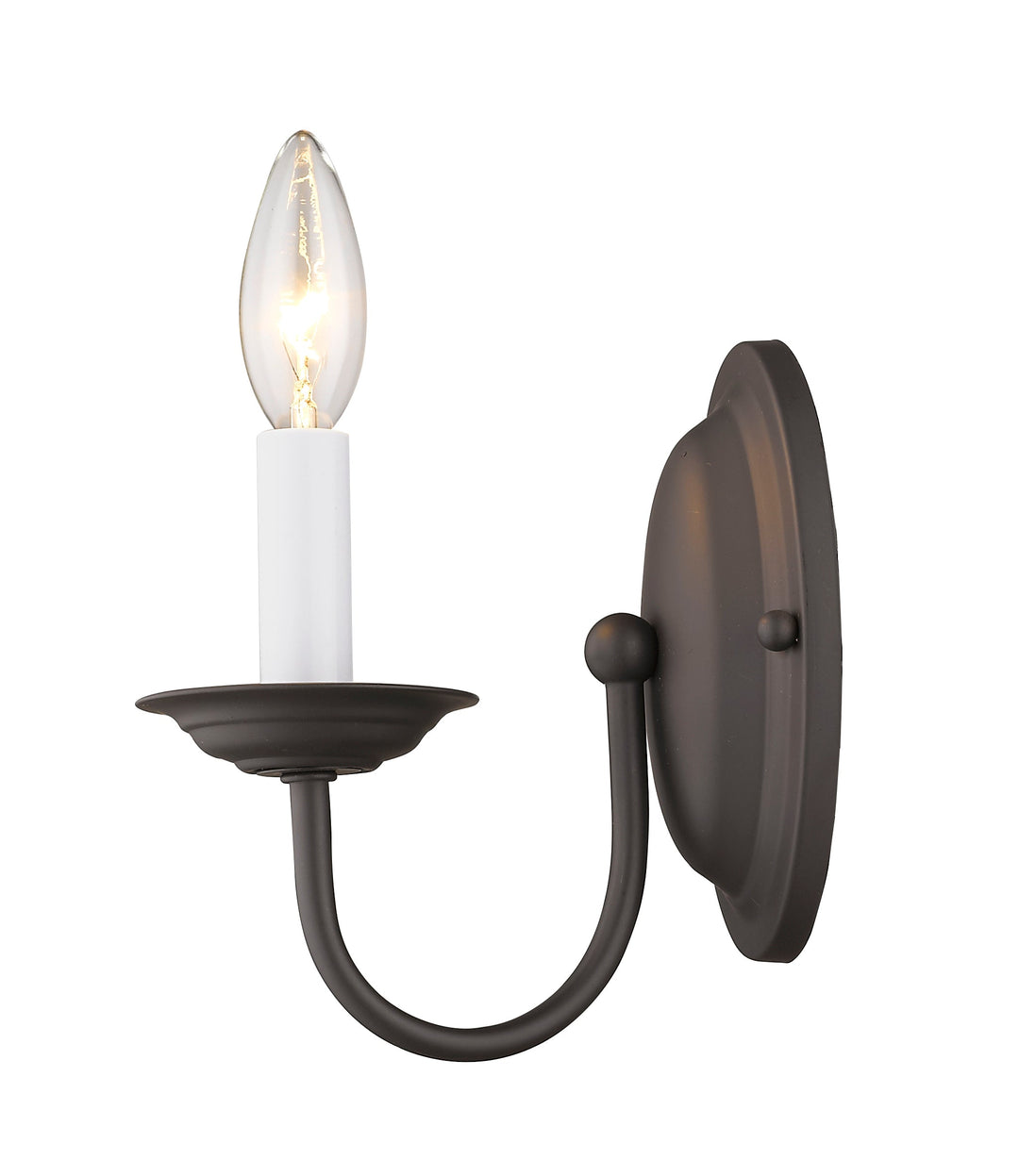 1 Light Bronze Wall Sconce Livex