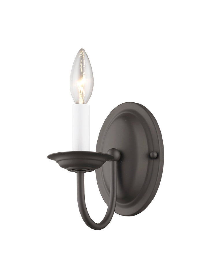 1 Light Bronze Wall Sconce Livex