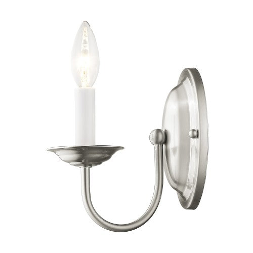 1 Light Brushed Nickel Wall Sconce Livex