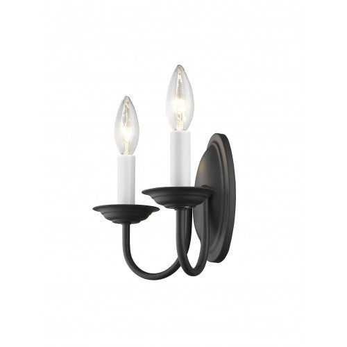 2 Light Black Wall Sconce Livex