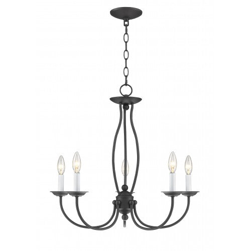 5 Light Bronze Chandelier Livex