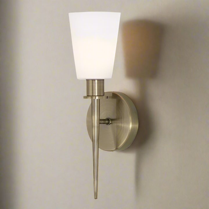 1 Light Antique Brass ADA Wall Sconce Livex