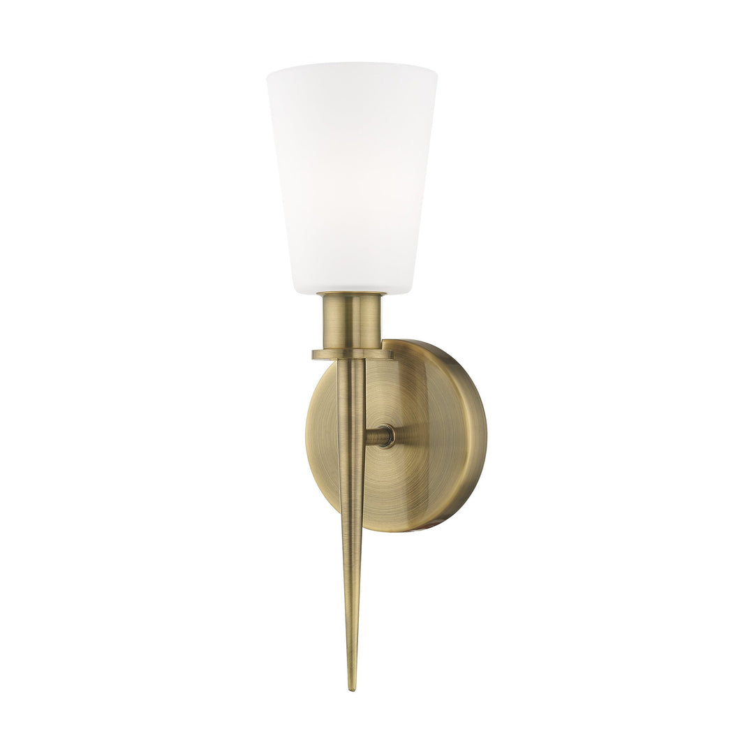 1 Light Antique Brass ADA Wall Sconce Livex