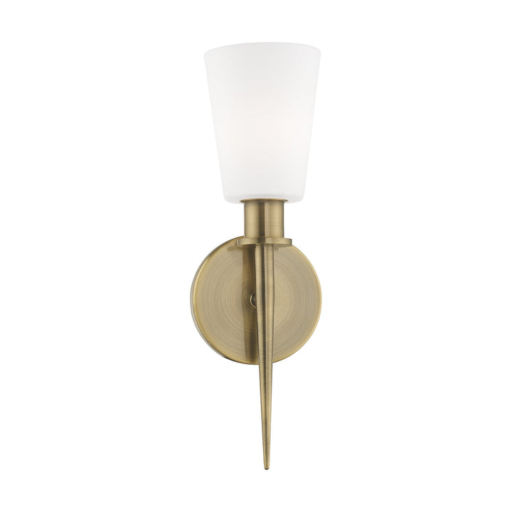 1 Light Antique Brass ADA Wall Sconce Livex