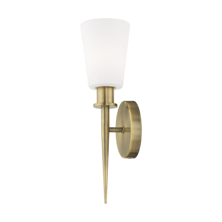 1 Light Antique Brass ADA Wall Sconce Livex