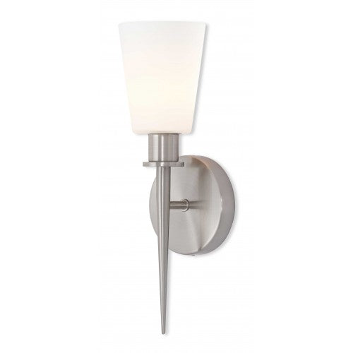 1 Light Brushed Nickel ADA Wall Sconce Livex