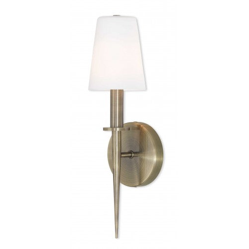 1 Light Antique Brass ADA Wall Sconce Livex