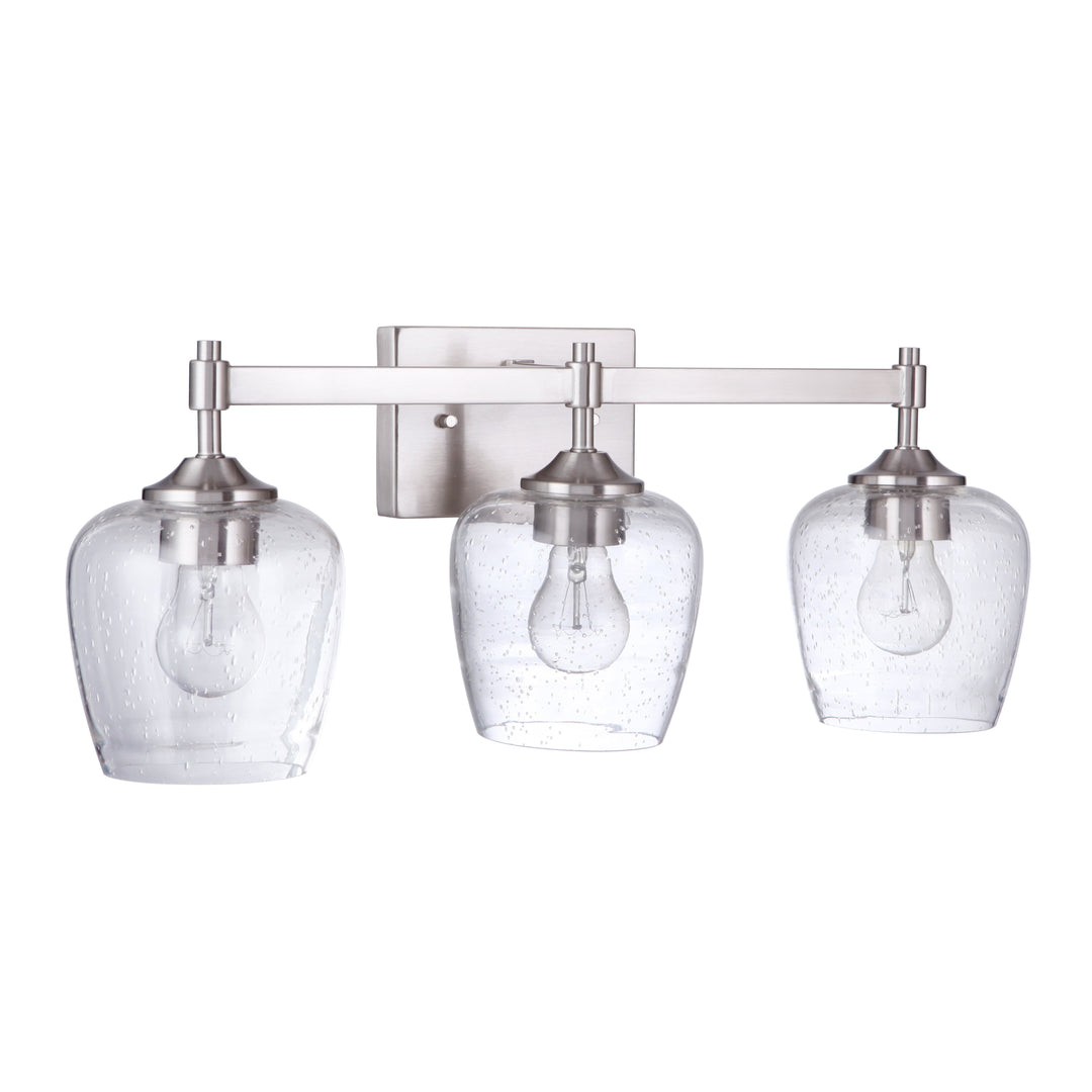 CRAFTMADE Stellen 3 Light Vanity in Brushed Polished Nickel