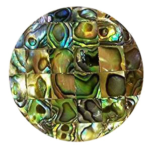 1 5/8 Inch Diameter Authentic Abalone Shell Oversized Cabinet or Furniture Knob COPPER MOUNTAIN HARDWARE