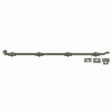 42 Inch Deltana Offset Heavy Duty Surface Bolt (Antique Nickel Finish) DELTANA