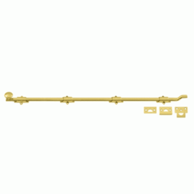 42 Inch Deltana Offset Heavy Duty Surface Bolt (Polished Brass Finish) DELTANA