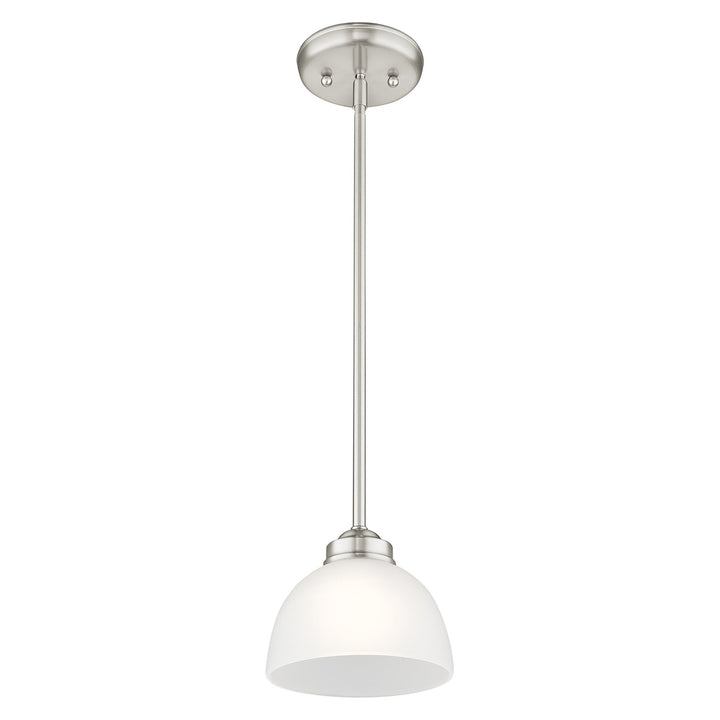 1 Light Brushed Nickel Single Pendant Livex