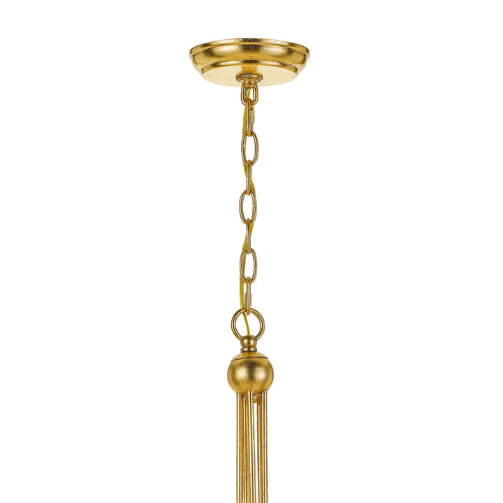 Metro 5 Light Antique Gold Chandelier Crystorama