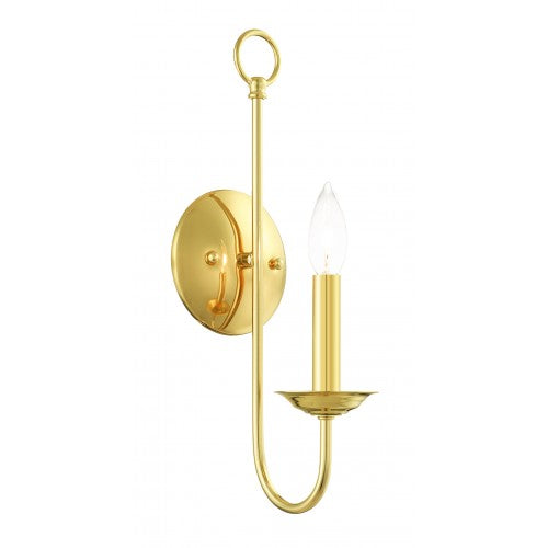 1 Light Polished Brass Wall Sconce Livex