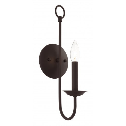 1 Light Bronze Wall Sconce Livex