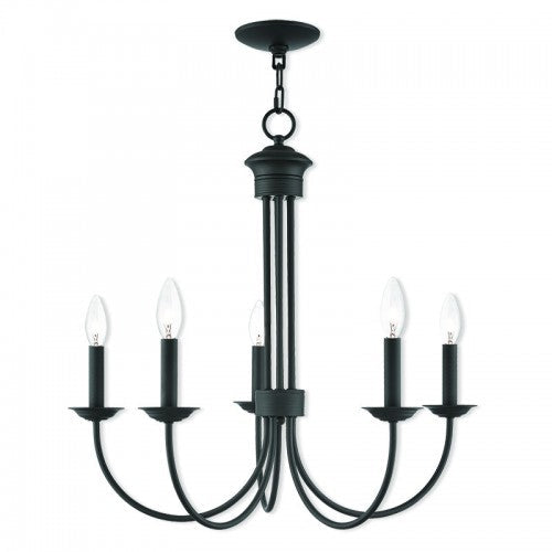 5 Light Bronze Chandelier Livex