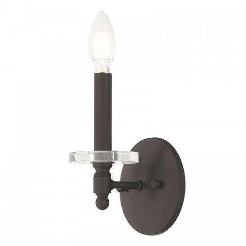 1 Light Bronze Wall Sconce Livex