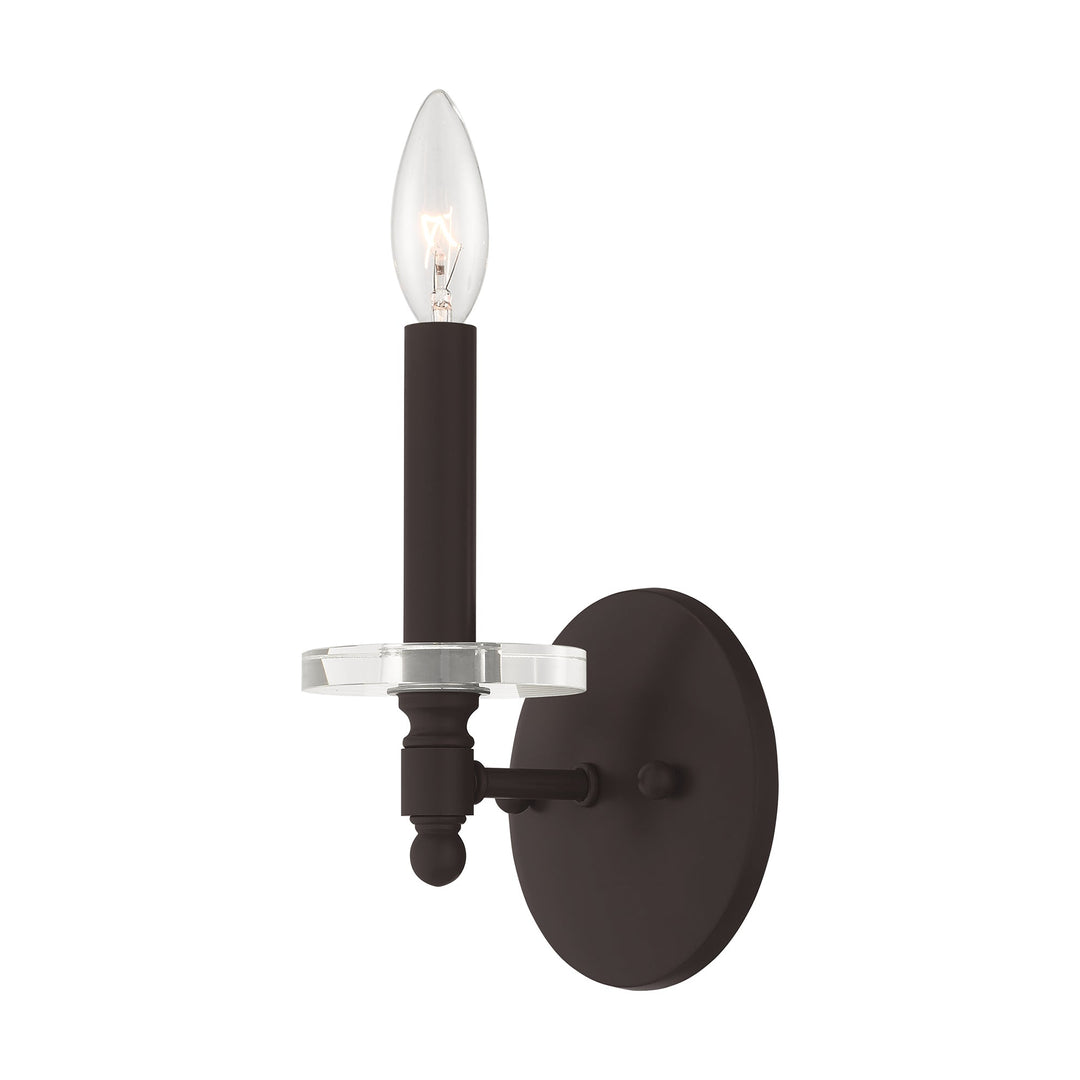 1 Light Bronze Wall Sconce Livex