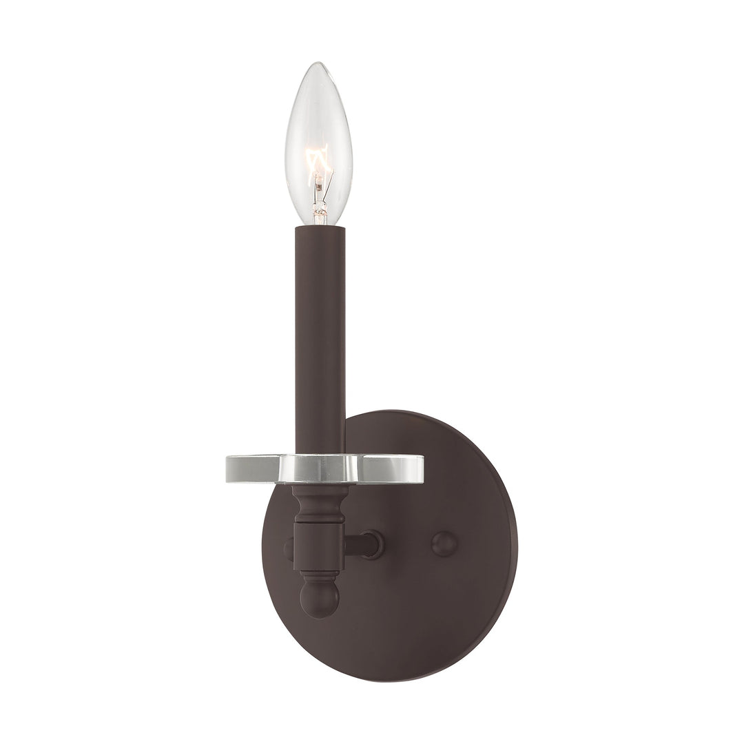 1 Light Bronze Wall Sconce Livex