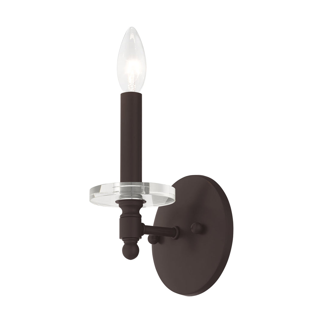 1 Light Bronze Wall Sconce Livex