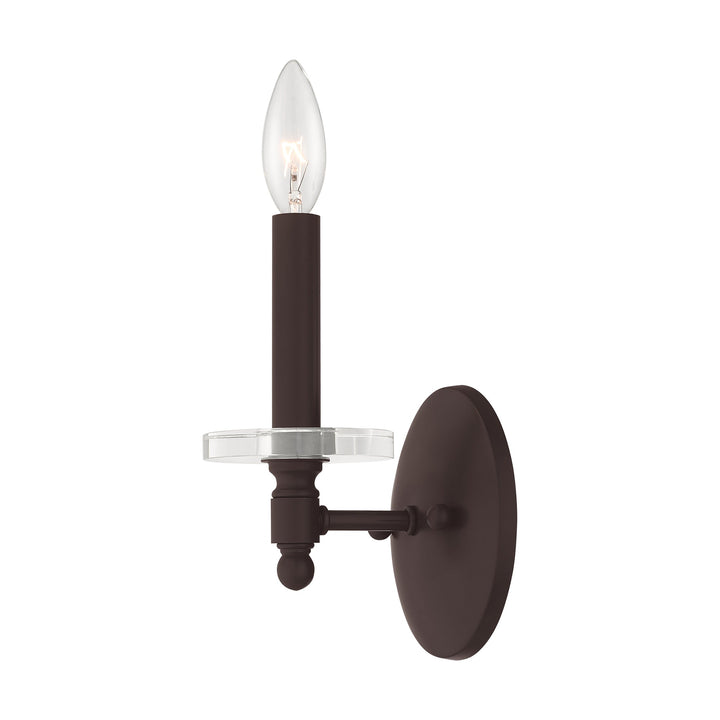 1 Light Bronze Wall Sconce Livex