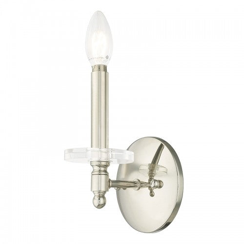 1 Light Polished Nickel Wall Sconce Livex