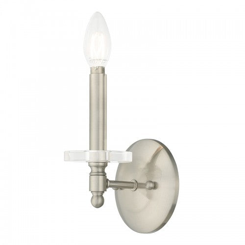 1 Light Brushed Nickel Wall Sconce Livex