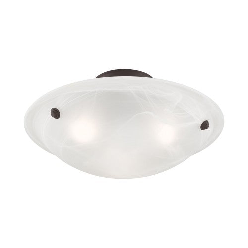 3 Light Bronze Ceiling Mount Livex