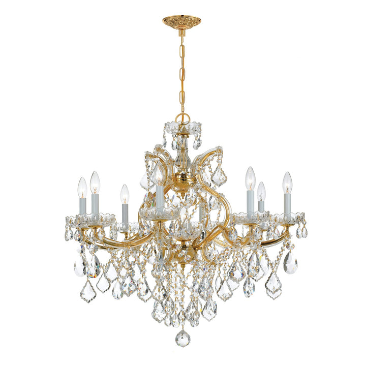 Maria Theresa 9 Light Spectra Crystal Gold Chandelier Crystorama