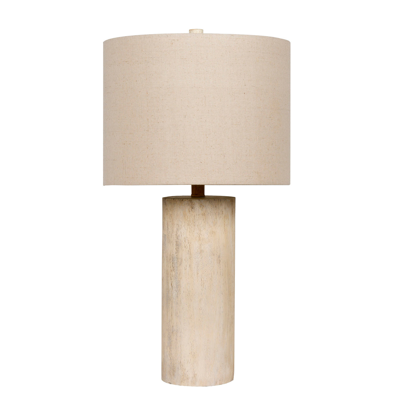 1 Light Poly Faux Wood Base Table Lamp