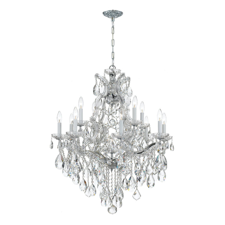 Maria Theresa 13 Light Spectra Crystal Polished Chrome Chandelier Crystorama