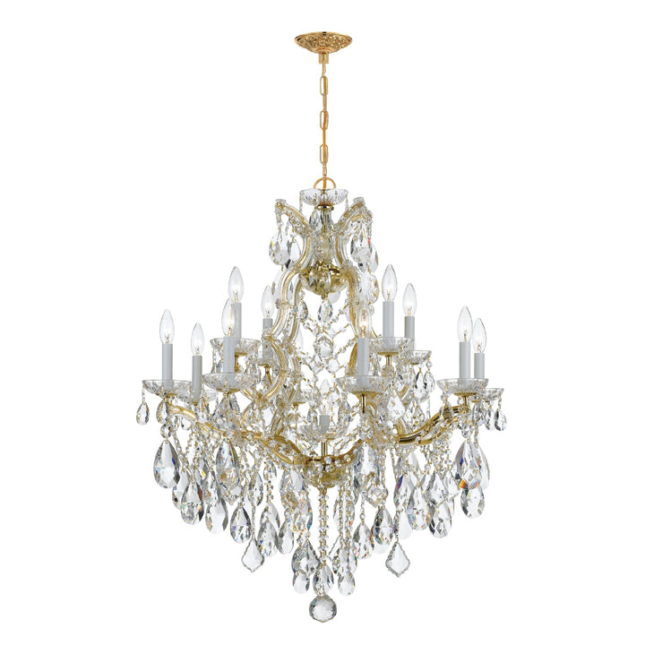 Maria Theresa 13 Light Swarovski Strass Crystal Gold Chandelier Crystorama