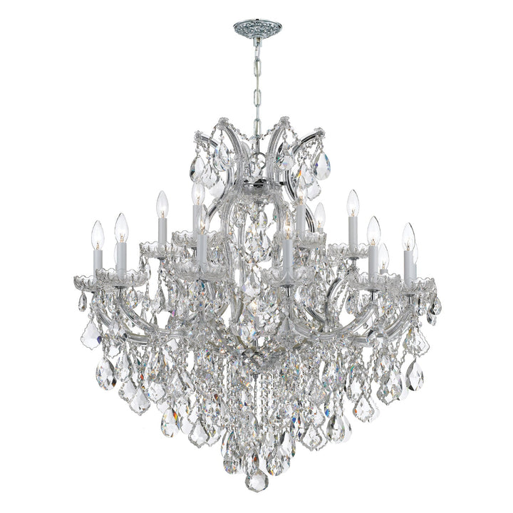 Maria Theresa 19 Light Hand Cut Crystal Polished Chrome Chandelier Crystorama