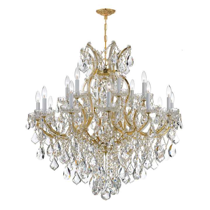 Maria Theresa 19 Light Clear Italian Crystal Gold Chandelier Crystorama