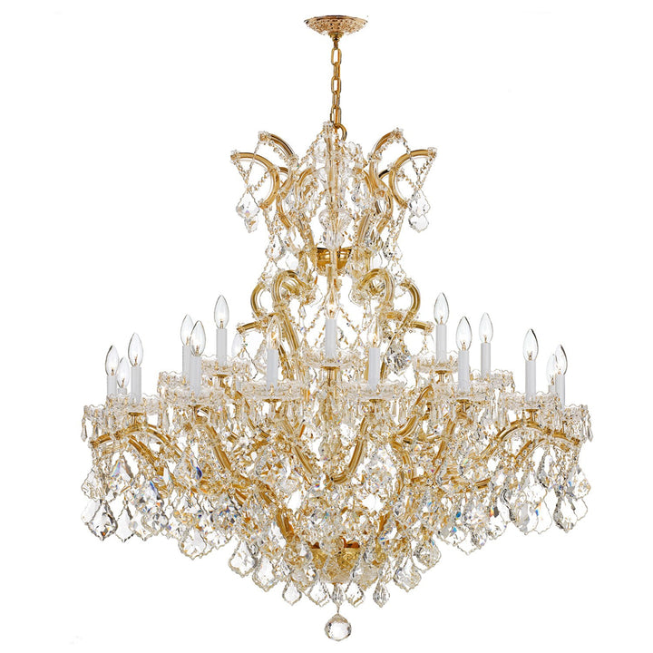 Maria Theresa 25 Light Hand Cut Crystal Gold Chandelier Crystorama